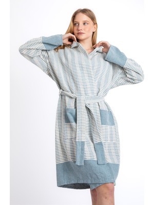 Sensomia Flora 100% Pamuklu Xl Beden Peştamal Bornoz Plaj Banyo Duş Deniz Havuz Bornozu