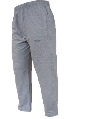 Deacarr's Gri Melanj Kadın Iki Iplik Flato Cepli Lyc Düz Paça Büyük Beden Eşofman Altı 130