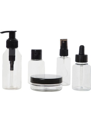 Makrobay Seyahat Kiti - 4'lü Doldurulabilir Şişe Seti + Kozmetik Kutu