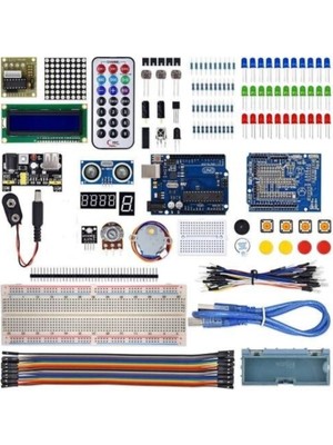 Arduino Uno R3 Full Başlangıç Seti Kutulu 145 Parça 310 Adet Set