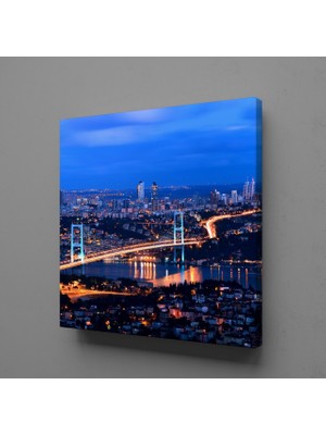 Technopa Istanbul Işıklar Kanvas Tablo 50X50CM