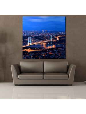 Technopa Istanbul Işıklar Kanvas Tablo 50X50CM