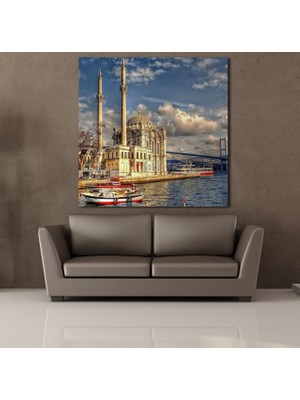 Technopa Köprü Cami Kanvas Tablo 130X130CM