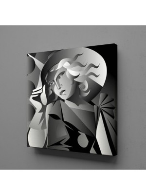 Technopa ŞAPKALI KADIN KANVAS TABLO - 120x120cm