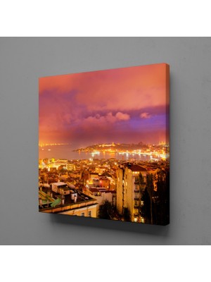 Technopa ŞEHİR MANZARASI KANVAS TABLO - 110x110cm