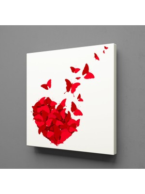 Technopa KELEBEKTEN KALP KANVAS TABLO - 140x140cm