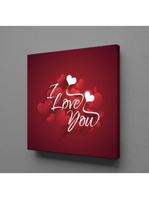 Technopa BEYAZ KIRMIZI KALPLER KANVAS TABLO - 70x70cm