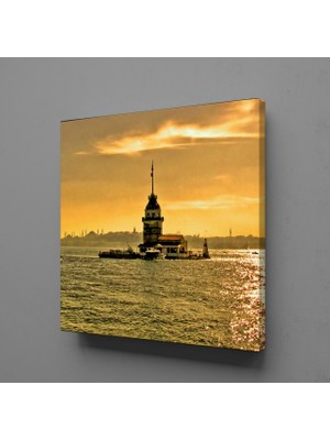 Technopa Akşam Üstü Kız Kulesi Manzarası Kanvas Tablo 40X40CM