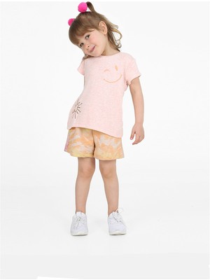 Luess Kız Çocuk Pul Payet Detaylı Batik Alt Üst Takım