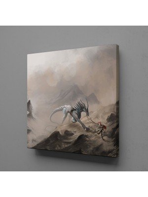 Technopa BEYAZ AT KANVAS TABLO - 25x25cm