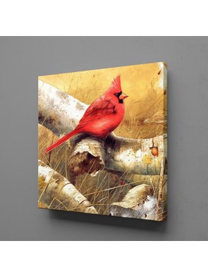 Technopa Kırmızı Kuş Kanvas Tablo 30X30CM