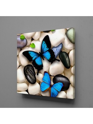 Technopa MAVİ KELEBEKLER KANVAS TABLO - 160x160cm