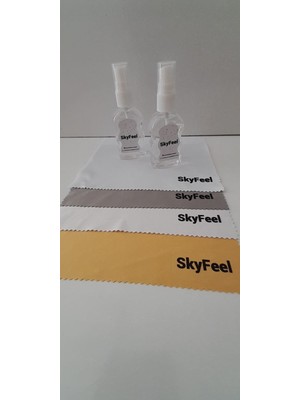 Skyfeel Gözlük Temizleme Spreyi 2 Adet + Mikrofiber Gözlük Temizleme Bezi 2 Adet