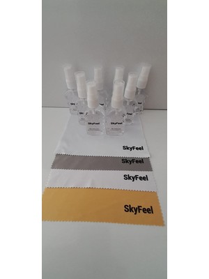 Skyfeel Gözlük Temizleme Spreyi 8ADET + Mikrofiber Gözlük Temizleme Bezi 8 Adet