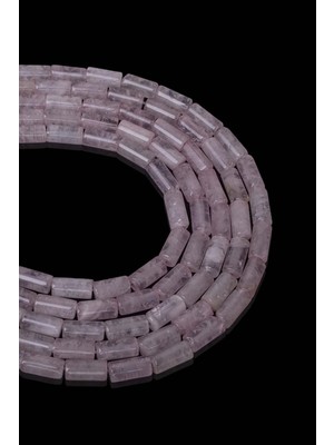 Dünya Doğal Taş 9x4 mm Pembe Kuvars Taşı Dizi