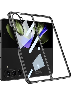 AktarMobile Samsung Galaxy Z Fold 5 Kılıf Premium Camlı Kapak Kamera Korumalı Tam Uyumlu Ince Yapılı