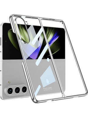 AktarMobile Samsung Galaxy Z Fold 5 Kılıf Premium Camlı Kapak Kamera Korumalı Tam Uyumlu Ince Yapılı