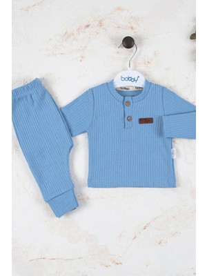 Cndr Çizgili Kumaş  Pamuk 2'li Unisex Takım