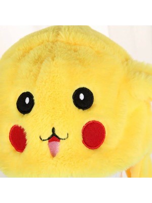 Piraye Gift Pokemon Pikachu Hareketli ve Işıklı Peluş Şapka