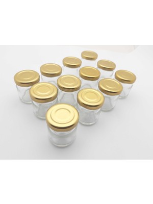 Mobilreyon 40 Adet 29 cc Gold Kapak Mini Cam Kavonoz Parti-Nikah-Numune-Hobi