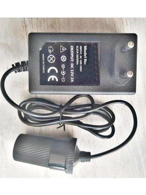 Geseus Çakmak Adaptörü Araç Çakmaklık Çevirici  Ev Tipi Çevirici Adaptör 2AMPER/12VOLT