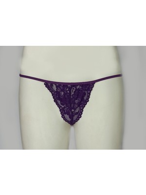 Asist Secret Magic ASM1177 Kadın Mor Dantel Sevdicegim String