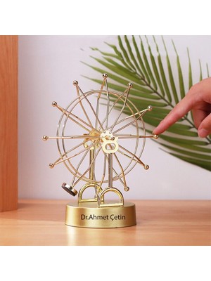 Keyfim Shop Kişiye Özel Newton Denge Balance Gold Renk Dönme Dolap