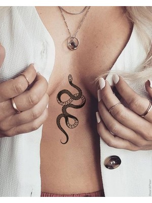 BP Tattoo Yılan Dövmesi Unisex Kol Vücut Göğüs Arası Dövme Tattoo