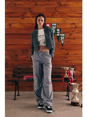 DeFacto Coool Paraşüt Poplin %100 Pamuk Pantolon A6266AX23AU