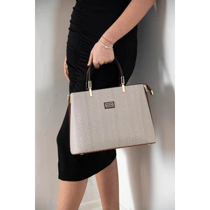 Silver & Polo Bej - Taba SP924 Kadın El Çantası