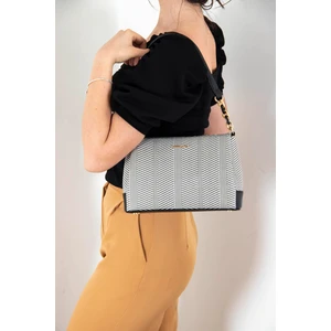 Silver Polo Silver & Polo Siyah Beyaz - Siyah SP910 Kadın Çapraz Çanta