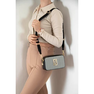 Silver & Polo Siyah Beyaz - Siyah SP1078 Kadın Çapraz Çanta
