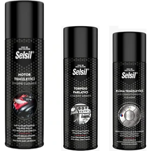 Motor Temizleme Spreyi 500 ml / Torpido Parlatıcı Sprey 200 ml / Klima Temizleyici 150 ml