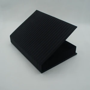 Guerra Deri 3D Siyah Deri Kaplama Orta Boy Çikolata & Hediye Kutusu - Hatıra Kutusu - Dekoratif Kutu