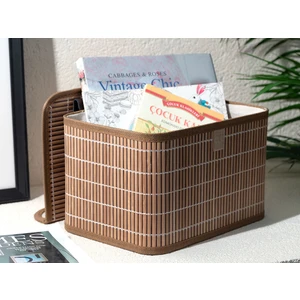 English Home Hardwood Bambu Saklama Kutusu 28 x 20 x 18 cm Kahve