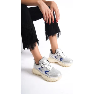 266-GMSM Gümüş/mavi Kadın Spor Ayakkabı & Sneaker