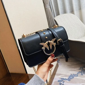 Yeni Kırlangıç ​​çanta Kadın 2022 Zincir Messenger Çanta Avrupa ve Amerikan Retro Tek Omuz Küçük Kare Çanta Sınır Ötesi (Yurt Dışından)