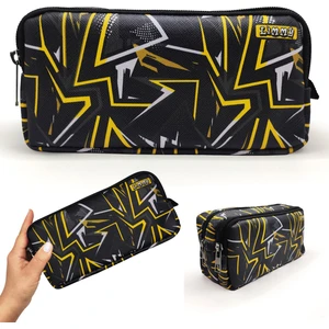 Kalem Kutusu Siyah Kamuflaj Kalemkutu Vegan Deri Iki Bölmeli Kalemlik