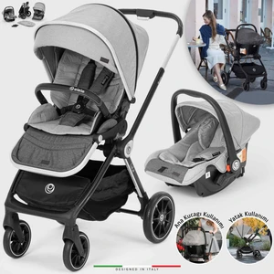 Lula Travel Sistem Bebek Arabası Gri-Siyah