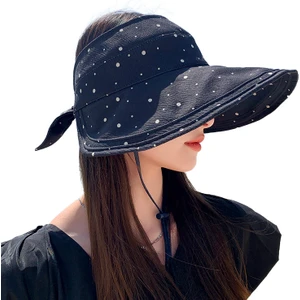 Like Life Bahar ve Yaz Seyahati Retro Moda Boş Üst Güneş Şapkası Çok Yönlü Katlanabilir (Yurt Dışından)