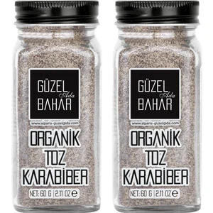 Güzel Ada Bahar Organik Toz Karabiber 2x60 Gr