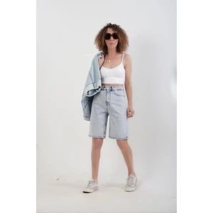 Zelish My Sister Mavi Denim Bermuda Şort