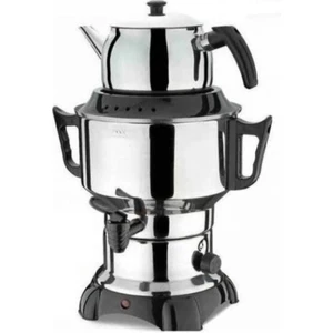 Termostatlı 7,5 Lt Paslanmaz Çelik Semaver Çay Makinesi Süper Sade Çaycı