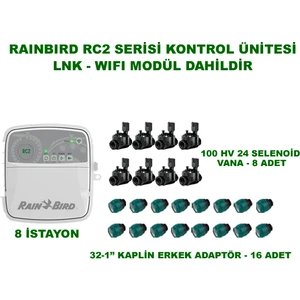 Rain Bird  Rc2-8 Istasyon İç Mekan Kontrol Ünitesi 100 Hv Selenoid Vanalı Set