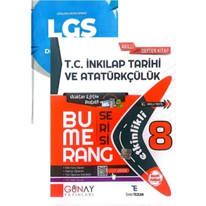 Günay Yayınları 8.Sınıf Bumerang Inkılap Tarihi Defter&kitap-Yeni Baskı-(Muba Yayınları Denemeli)