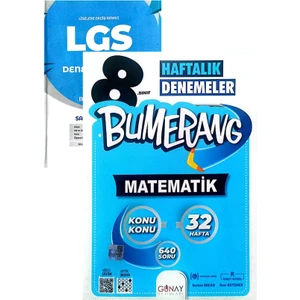 Günay Yayınları 8.Sınıf Bumerang Matematik Deneme-Yeni Baskı-(Muba Yayınları Denemeli)