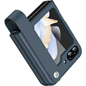 Hongshou-Samsung Galaxy Z Flip5 Için El Kayışı Tipi Pu Kılıf (Yurt Dışından)