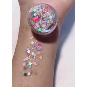 Hb Tasarım Jel Simli Kalpli Glitter Jel Far