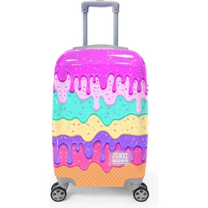 Coral High Renkli Desenli Kabin Boy Valiz (50CM) 16539