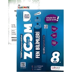 Günay Yayınları 8.Sınıf Zoom Fen Bilimleri Soru Bankası-Yeni Baskı-(Muba Yayınları Denemeli)